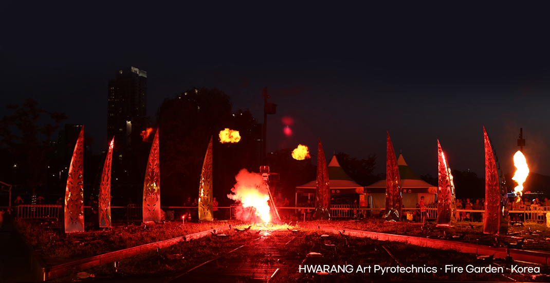 HWARANG Art Pyrotechnics · Fire Garden · Korea